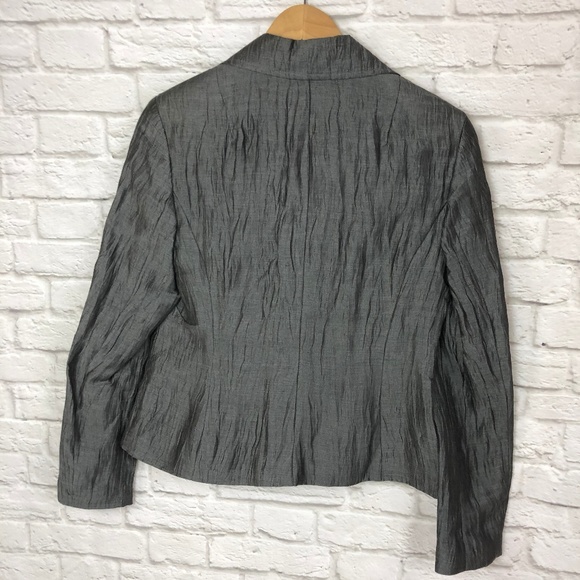 NWOT Linea Tesini Blazer Dark Gray Size 10 - Picture 5 of 5